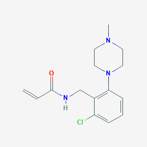 N-[[2-Chloro-6-(4-methylpiperazin-1-yl)phenyl]methyl]prop-2-enamide