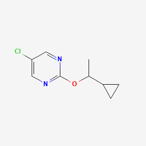 molecular formula C9H11ClN2O B2921602 5-Chloro-2-(1-cyclopropylethoxy)pyrimidine CAS No. 2200178-04-5