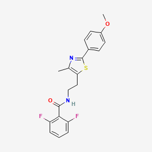 molecular formula C20H18F2N2O2S B2921622 2,6-difluoro-N-[2-[2-(4-methoxyphenyl)-4-methyl-1,3-thiazol-5-yl]ethyl]benzamide CAS No. 873076-01-8