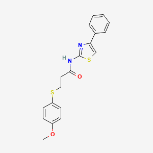 3-((4-methoxyphenyl)thio)-N-(4-phenylthiazol-2-yl)propanamide