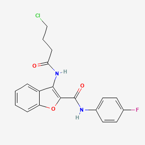 3-(4-chlorobutanamido)-N-(4-fluorophenyl)benzofuran-2-carboxamide