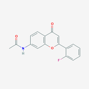 molecular formula C17H12FNO3 B2921631 N-[2-(2-fluorophenyl)-4-oxochromen-7-yl]acetamide CAS No. 923164-11-8