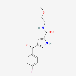 molecular formula C15H15FN2O3 B2921634 4-(4-氟苯甲酰)-N-(2-甲氧基乙基)-1H-吡咯-2-甲酰胺 CAS No. 478078-61-4
