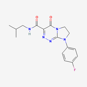 molecular formula C16H18FN5O2 B2921644 8-(4-氟苯基)-N-异丁基-4-氧代-4,6,7,8-四氢咪唑并[2,1-c][1,2,4]三嗪-3-甲酰胺 CAS No. 946311-96-2