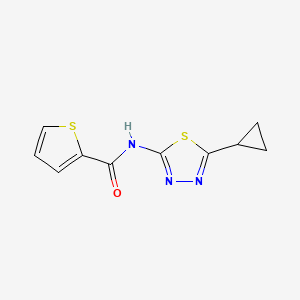 molecular formula C10H9N3OS2 B2921645 N-(5-cyclopropyl-1,3,4-thiadiazol-2-yl)thiophene-2-carboxamide CAS No. 708210-05-3