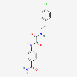 molecular formula C17H16ClN3O3 B2921655 N1-(4-carbamoylphenyl)-N2-(4-chlorophenethyl)oxalamide CAS No. 922850-79-1