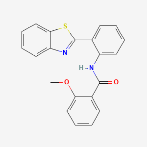 molecular formula C21H16N2O2S B2921658 N-[2-(1,3-苯并噻唑-2-基)苯基]-2-甲氧基苯甲酰胺 CAS No. 477569-53-2