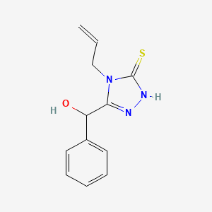 molecular formula C12H13N3OS B2921660 (4-烯丙基-5-巯基-4H-1,2,4-三唑-3-基)(苯基)甲醇 CAS No. 21358-27-0