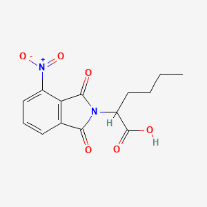 molecular formula C14H14N2O6 B2921664 2-(4-硝基-1,3-二氧代-1,3-二氢-2H-异吲哚-2-基)己酸 CAS No. 18635-93-3