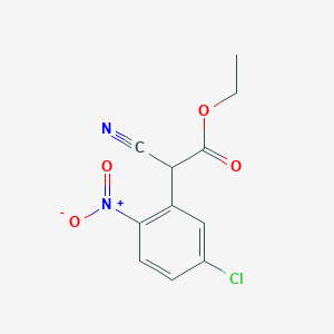 molecular formula C11H9ClN2O4 B2921667 乙酸2-(5-氯-2-硝基苯基)-2-氰基 CAS No. 62567-91-3