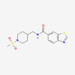 N-((1-(methylsulfonyl)piperidin-4-yl)methyl)benzo[d]thiazole-6-carboxamide