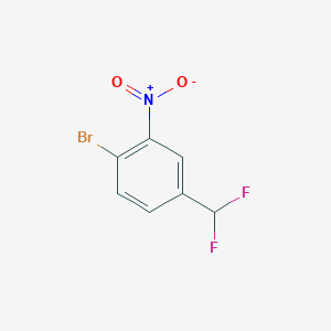 molecular formula C7H4BrF2NO2 B2921678 1-溴-4-(二氟甲基)-2-硝基苯 CAS No. 1261614-43-0
