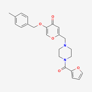 molecular formula C23H24N2O5 B2921687 2-[[4-(呋喃-2-羰基)哌嗪-1-基]甲基]-5-[(4-甲苯基)甲氧基]吡喃-4-酮 CAS No. 898442-07-4