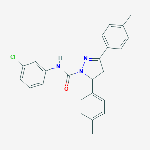 N-(3-chlorophenyl)-3,5-bis(4-methylphenyl)-4,5-dihydro-1H-pyrazole-1-carboxamide