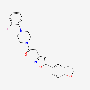 1-(4-(2-Fluorophenyl)piperazin-1-yl)-2-(5-(2-methyl-2,3-dihydrobenzofuran-5-yl)isoxazol-3-yl)ethanone