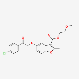 2-Methoxyethyl 5-[2-(4-chlorophenyl)-2-oxoethoxy]-2-methyl-1-benzofuran-3-carboxylate