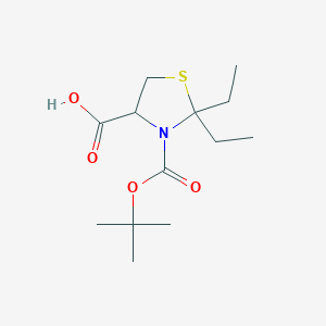 2,2-Diethyl-3-[(2-methylpropan-2-yl)oxycarbonyl]-1,3-thiazolidine-4-carboxylic acid