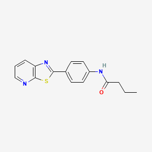 molecular formula C16H15N3OS B2921705 N-(4-(噻唑并[5,4-b]吡啶-2-基)苯基)丁酰胺 CAS No. 863588-39-0