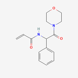 molecular formula C15H18N2O3 B2921725 N-(2-Morpholin-4-yl-2-oxo-1-phenylethyl)prop-2-enamide CAS No. 2174410-83-2