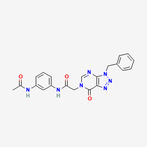molecular formula C21H19N7O3 B2921732 N-(3-acetamidophenyl)-2-(3-benzyl-7-oxo-3H-[1,2,3]triazolo[4,5-d]pyrimidin-6(7H)-yl)acetamide CAS No. 863018-27-3