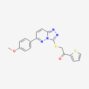 2-[[6-(4-Methoxyphenyl)-[1,2,4]triazolo[4,3-b]pyridazin-3-yl]sulfanyl]-1-thiophen-2-ylethanone