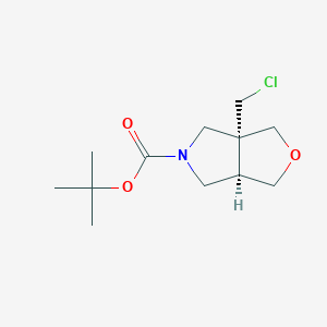 rac-tert-butyl (3aR,6aR)-3a-(chloromethyl)-hexahydro-1H-furo[3,4-c]pyrrole-5-carboxylate