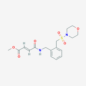 Methyl (E)-4-[[2-(morpholin-4-ylsulfonylmethyl)phenyl]methylamino]-4-oxobut-2-enoate