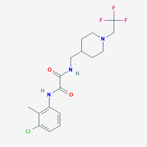 molecular formula C17H21ClF3N3O2 B2921748 N'-(3-Chloro-2-methylphenyl)-N-[[1-(2,2,2-trifluoroethyl)piperidin-4-yl]methyl]oxamide CAS No. 2319640-67-8