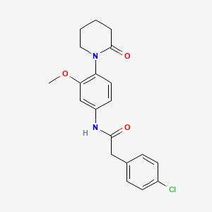 2-(4-chlorophenyl)-N-(3-methoxy-4-(2-oxopiperidin-1-yl)phenyl)acetamide