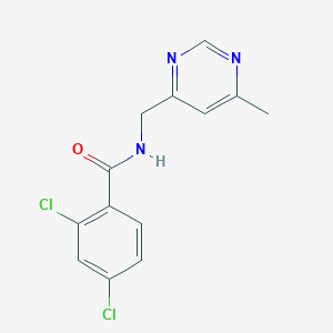 molecular formula C13H11Cl2N3O B2921760 2,4-二氯-N-((6-甲基嘧啶-4-基)甲基)苯甲酰胺 CAS No. 2195951-52-9