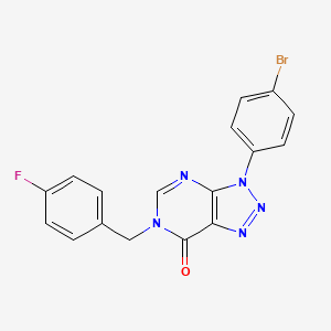 3-(4-Bromophenyl)-6-[(4-fluorophenyl)methyl]triazolo[4,5-d]pyrimidin-7-one