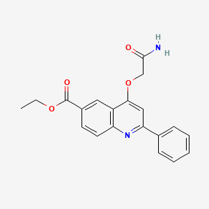 molecular formula C20H18N2O4 B2921768 Ethyl 4-(2-amino-2-oxoethoxy)-2-phenylquinoline-6-carboxylate CAS No. 1114835-33-4