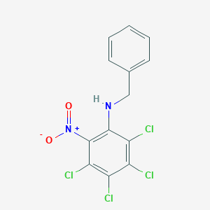 molecular formula C13H8Cl4N2O2 B2921779 2-(苯甲胺)-3,4,5,6-四氯硝基苯 CAS No. 69035-11-6