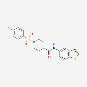 molecular formula C21H22N2O3S2 B2921782 N-(benzo[b]thiophen-5-yl)-1-tosylpiperidine-4-carboxamide CAS No. 923373-47-1