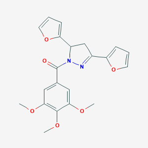 3,5-di(2-furyl)-1-(3,4,5-trimethoxybenzoyl)-4,5-dihydro-1H-pyrazole