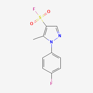 molecular formula C10H8F2N2O2S B2921803 1-(4-Fluorophenyl)-5-methylpyrazole-4-sulfonyl fluoride CAS No. 2137866-78-3