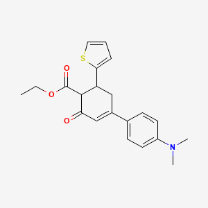 Ethyl 4-[4-(dimethylamino)phenyl]-2-oxo-6-(thiophen-2-yl)cyclohex-3-ene-1-carboxylate