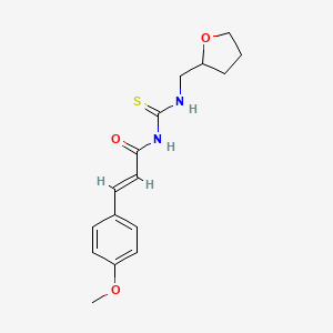 (E)-3-(4-methoxyphenyl)-N-(((tetrahydrofuran-2-yl)methyl)carbamothioyl)acrylamide