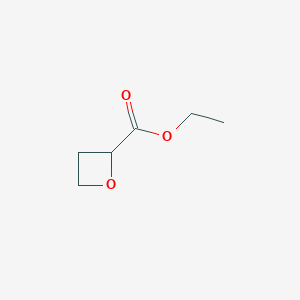 molecular formula C6H10O3 B2921817 Oxetane-2-carboxylic acid ethyl ester CAS No. 28418-00-0