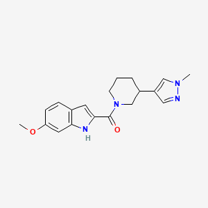 6-methoxy-2-[3-(1-methyl-1H-pyrazol-4-yl)piperidine-1-carbonyl]-1H-indole