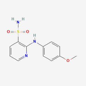 molecular formula C12H13N3O3S B2921819 2-[(4-Methoxyphenyl)amino]pyridine-3-sulfonamide CAS No. 1340791-49-2