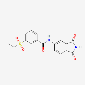 molecular formula C18H16N2O5S B2921820 N-(1,3-dioxoisoindolin-5-yl)-3-(isopropylsulfonyl)benzamide CAS No. 919863-50-6