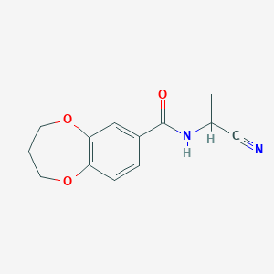 molecular formula C13H14N2O3 B2921824 N-(1-cyanoethyl)-3,4-dihydro-2H-1,5-benzodioxepine-7-carboxamide CAS No. 1311467-49-8