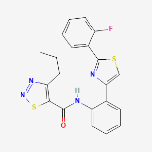 N-(2-(2-(2-fluorophenyl)thiazol-4-yl)phenyl)-4-propyl-1,2,3-thiadiazole-5-carboxamide