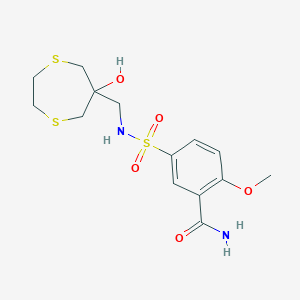 5-[(6-Hydroxy-1,4-dithiepan-6-yl)methylsulfamoyl]-2-methoxybenzamide