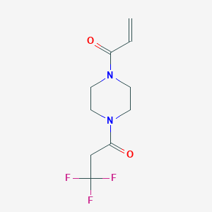 3,3,3-Trifluoro-1-(4-prop-2-enoylpiperazin-1-yl)propan-1-one