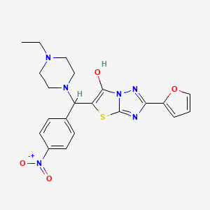 5-((4-Ethylpiperazin-1-yl)(4-nitrophenyl)methyl)-2-(furan-2-yl)thiazolo[3,2-b][1,2,4]triazol-6-ol