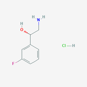 molecular formula C8H11ClFNO B2921844 (1S)-2-Amino-1-(3-fluorophenyl)ethanol;hydrochloride CAS No. 2219353-93-0
