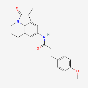 molecular formula C22H24N2O3 B2921848 3-(4-methoxyphenyl)-N-(1-methyl-2-oxo-2,4,5,6-tetrahydro-1H-pyrrolo[3,2,1-ij]quinolin-8-yl)propanamide CAS No. 898426-60-3