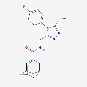 N-[[4-(4-fluorophenyl)-5-methylsulfanyl-1,2,4-triazol-3-yl]methyl]adamantane-1-carboxamide